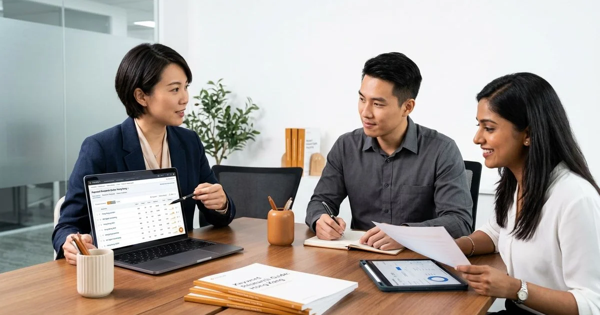 香港市場關鍵字研究指南，展示中英混合搜尋分析