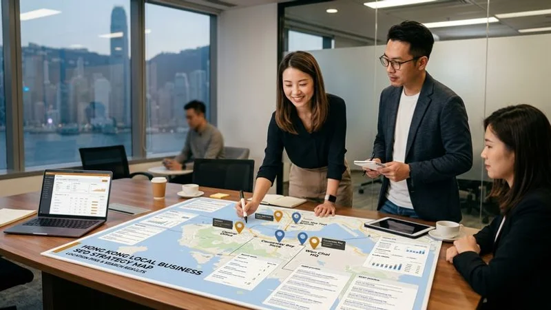 香港本地商家 SEO 策略地圖展示位置標記和搜尋結果