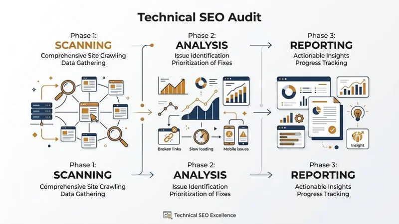 技術 SEO 審計流程圖